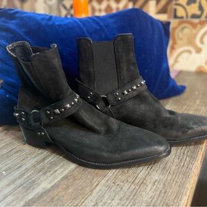 Aldo leather studded boots